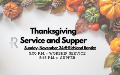 Thanksgiving Service & Supper